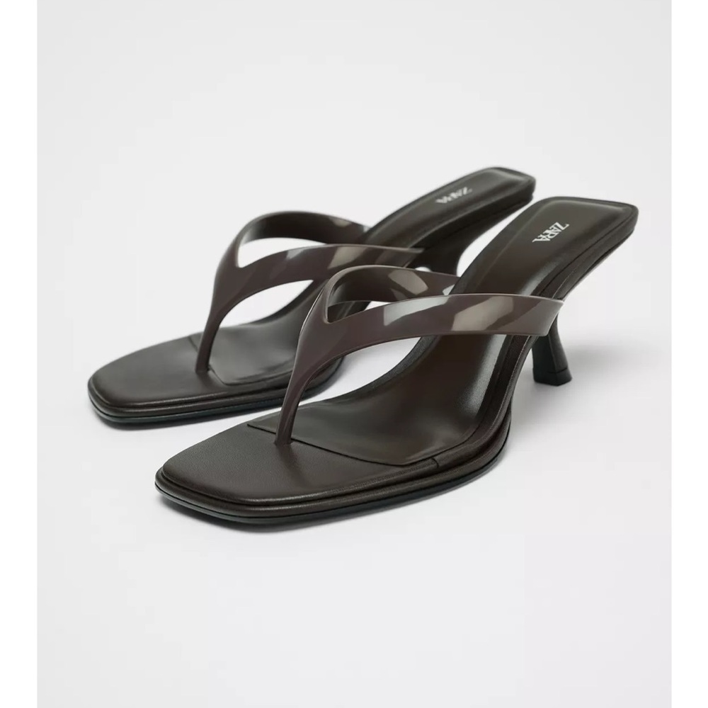 Zara Asymmetric Heeled Sandals